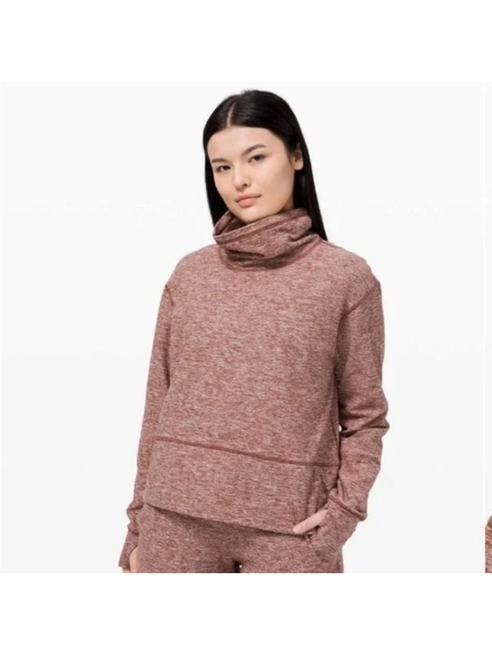 Lululemon Ready To Rulu Fleece Pullover In Heathered Savannah Red 6